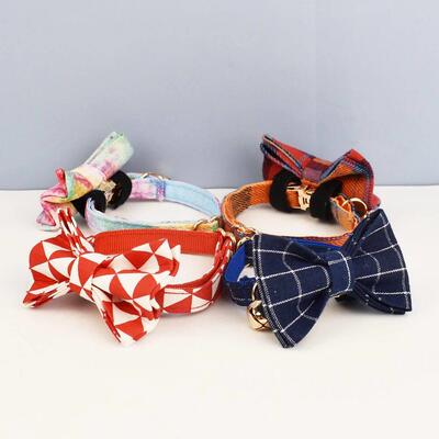 Cat Collar Bowknot Safety Personalized pet collar Customized