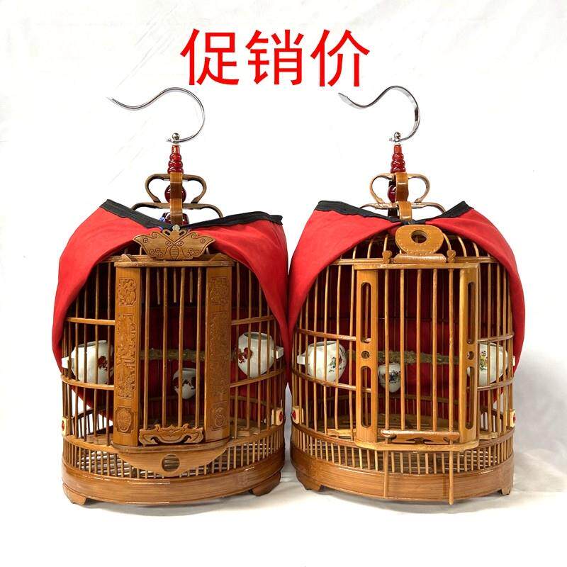 鸟笼竹制八哥画 画眉大型小号宠物超豪华特码贵州精品镂空全配件