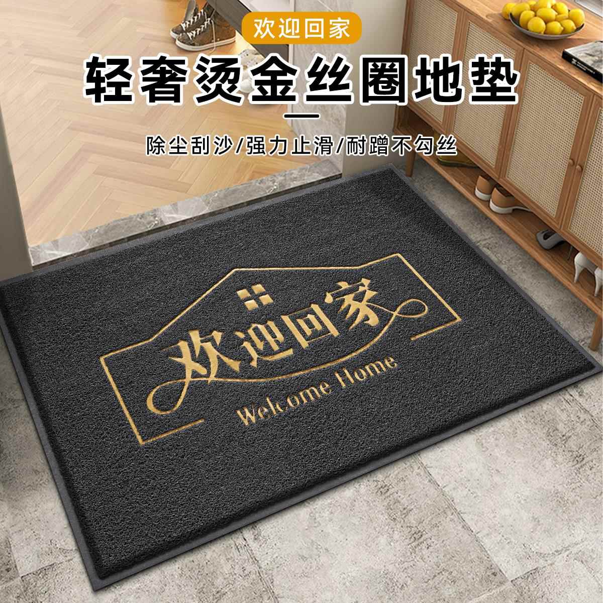 入户门地垫防滑免洗耐脏家用出入平安进门地毯室外大门口丝圈脚垫