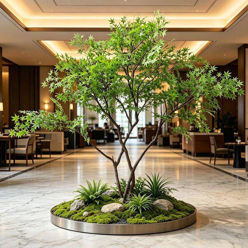 仿真绿植鸡爪槭假青枫树假枫树景观造景橱窗商场茶室橱窗装饰摆件