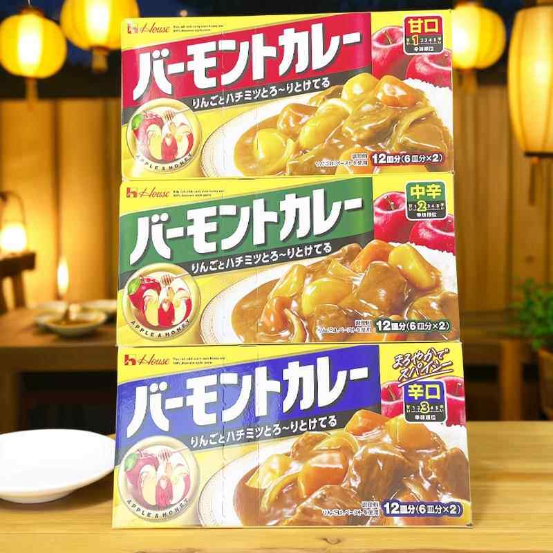 house日本进口好侍苹果咖喱甜味佛蒙特咖喱酱块调味料拌饭酱230g
