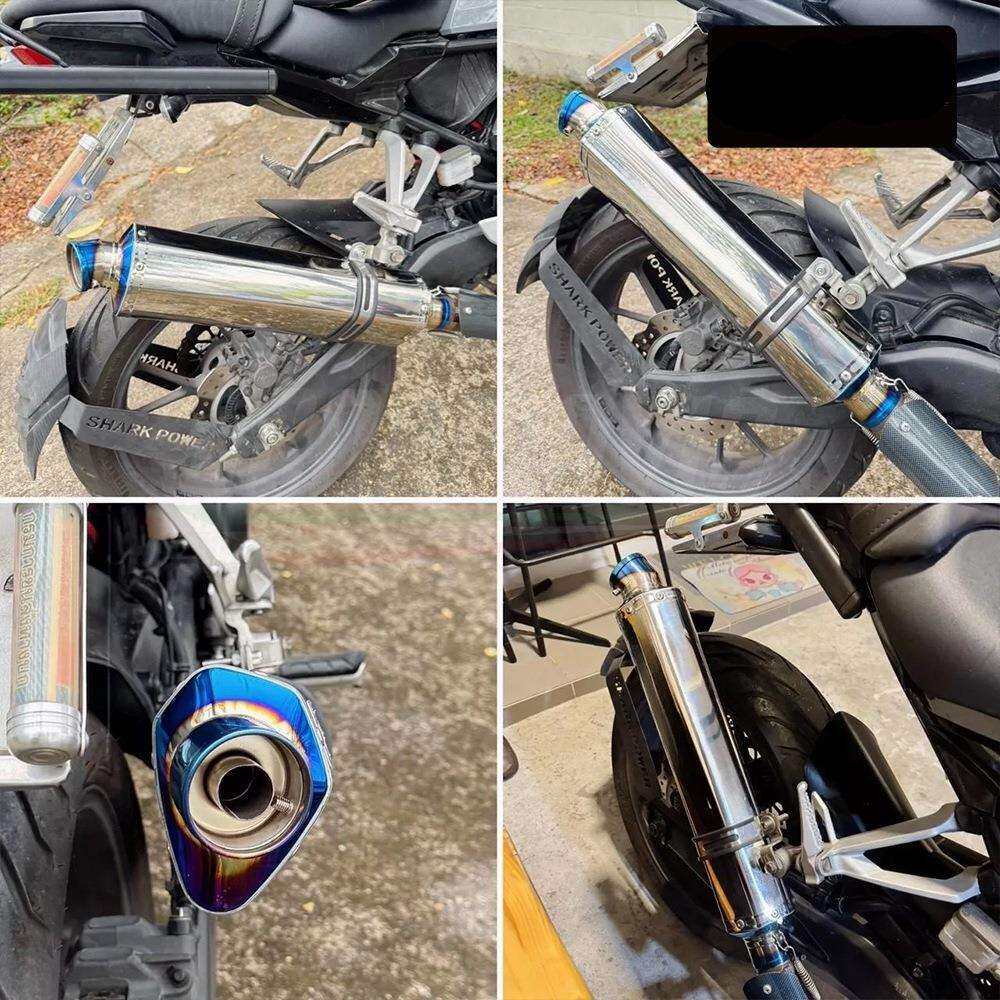 T58 over尾段排气管 不锈钢耐高温 51MM通用450SR 赛600 NINJA400