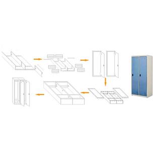 四门员工钢制更衣柜健身房泳池浴场供应耐用防潮耐用