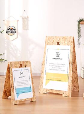 口店面活动广告展牌示架双面a字门CLJ11111板立式地户外落木架a型
