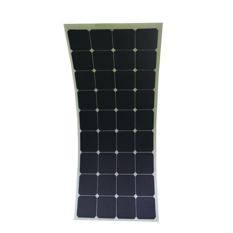 厂家sunpower120W 半柔性太阳能电池板 可弯曲 房车游艇设计