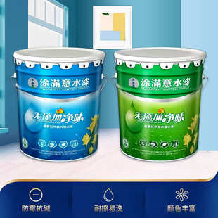 墙面翻新乳白色内墙漆涂料防霉防水水性涂料无异味墙漆开盖即用