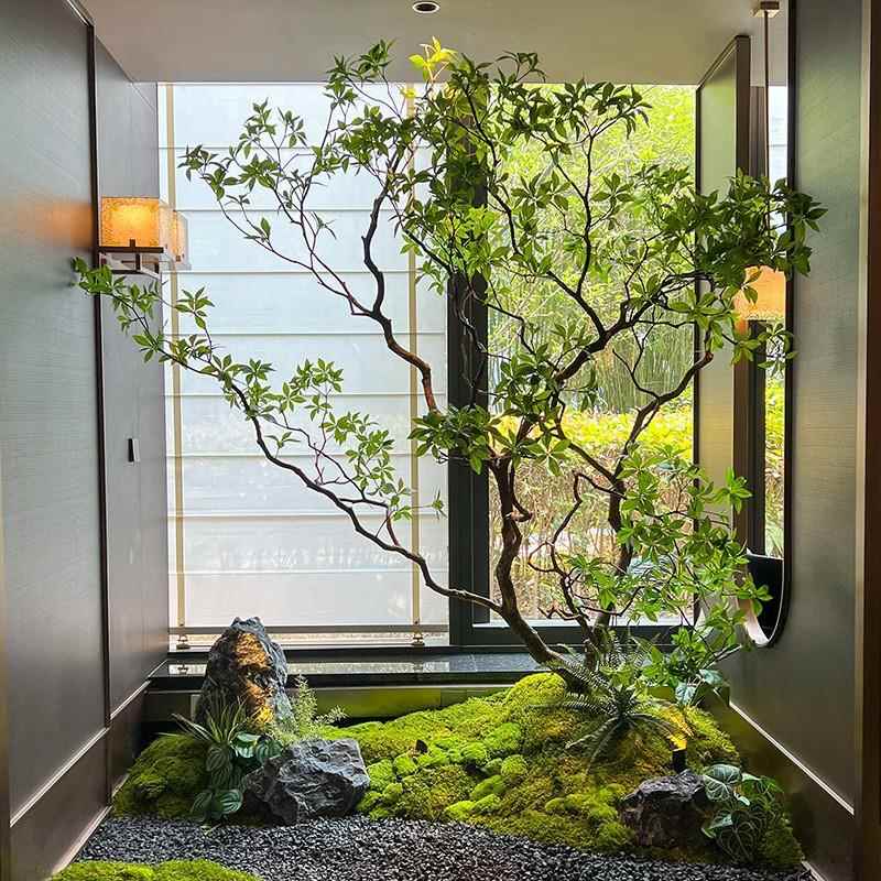 高端马醉木天井造景橱窗植物室内仿真绿植装饰树大型假树简约景观
