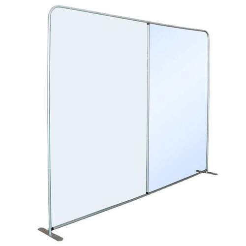 快幕秀工厂折叠广告塑钢背景板会议签到墙快展布拉网展示架广告牌