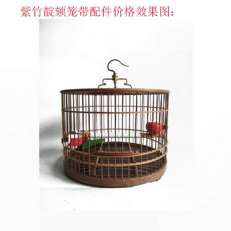 工厂直销靛颏红子笼绣眼贝子相思鸟黄雀珍珠鸟圆形竹制鸟笼竹子笼
