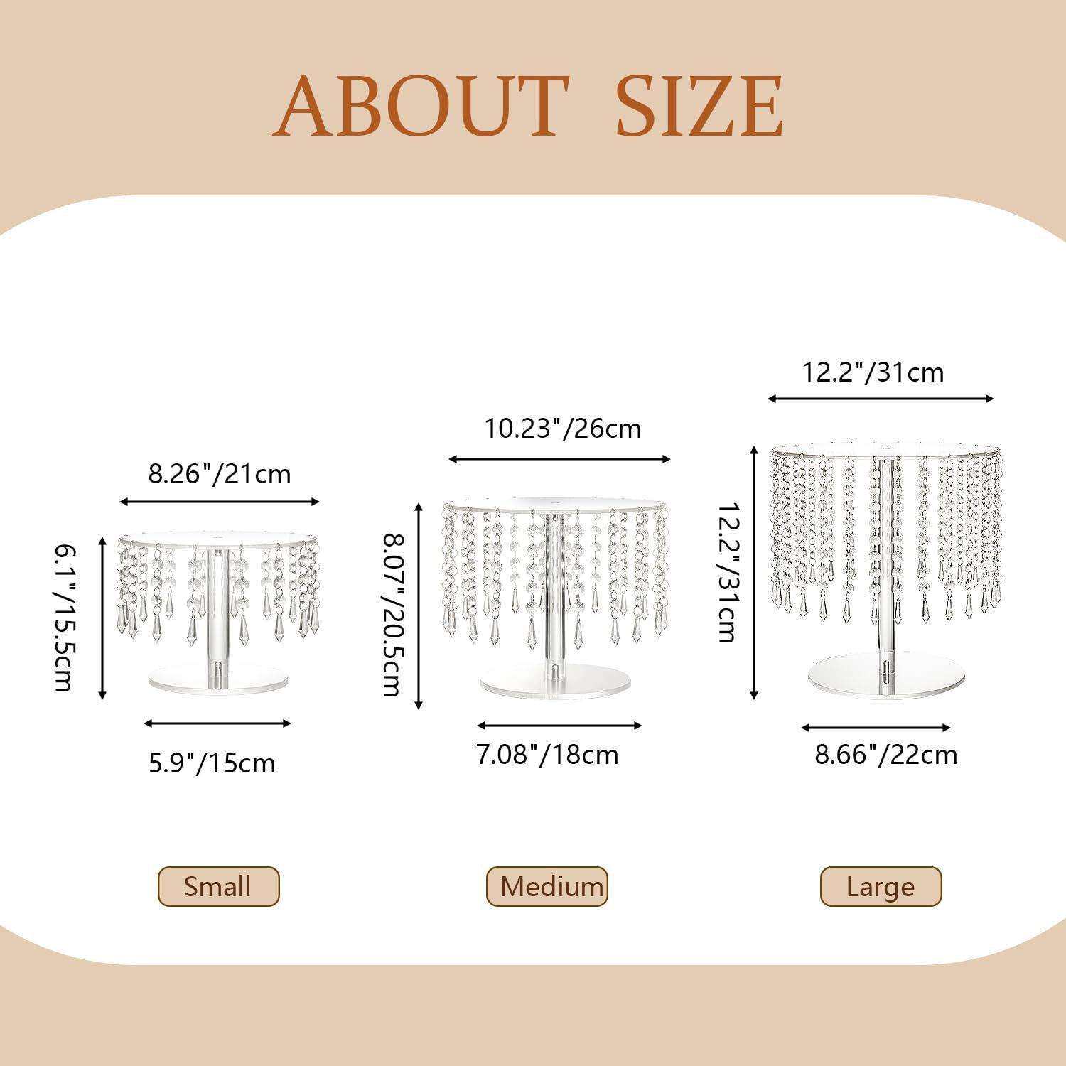 跨境新款婚庆甜品台蛋糕架水晶亚克力欧式糕点西点托盘装饰摆件