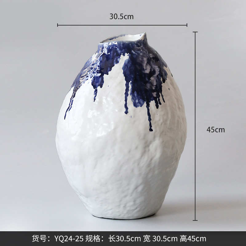 博摆件风侘花瓶装饰中式景德镇家居客厅插花复古陶瓷西寂陶罐水培