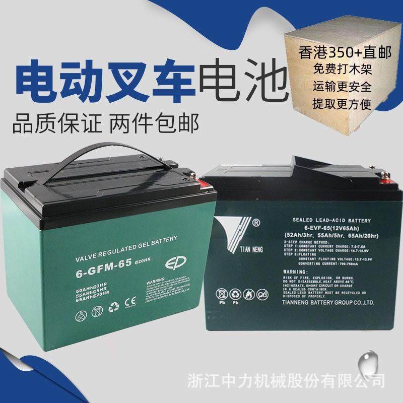 原装中力电动叉车电池12V小金刚电瓶蓄电池30A65A85A大金刚电池