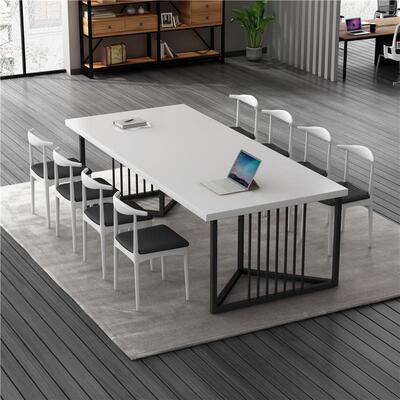 学简约现代实木木会议桌公wyy20251训司职员培长条桌工作室办公校