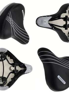 新款电动车鞍座电瓶车车座黑色加宽软坐垫电动自行车鞍座骑行座椅