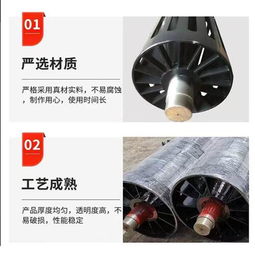 排渣改向滚筒输送机矿山输送带无动力滚筒传动排渣滚筒