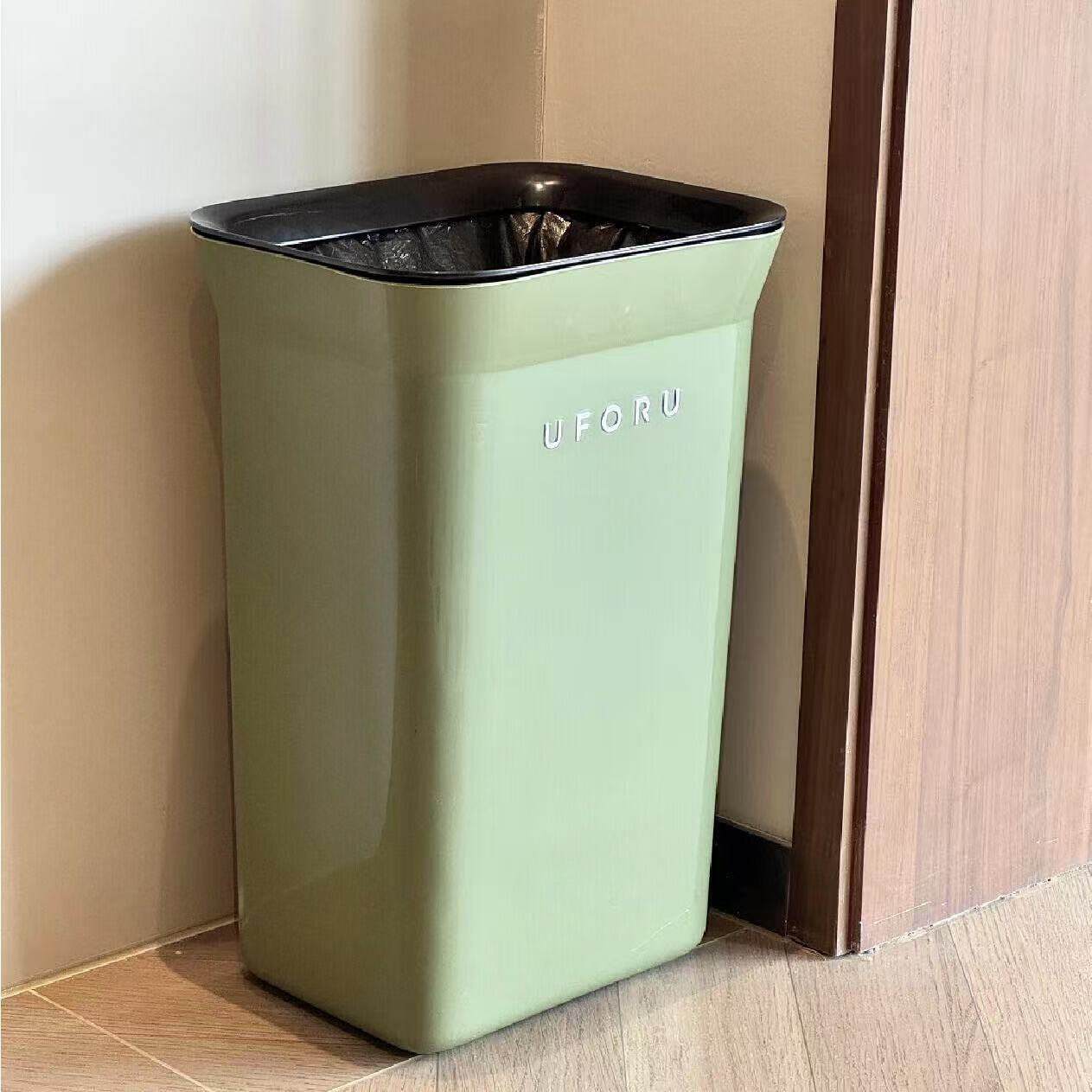 厨房免弯腰垃圾桶家用大号大容量废纸篓高级感化妆室压圈式垃圾筒