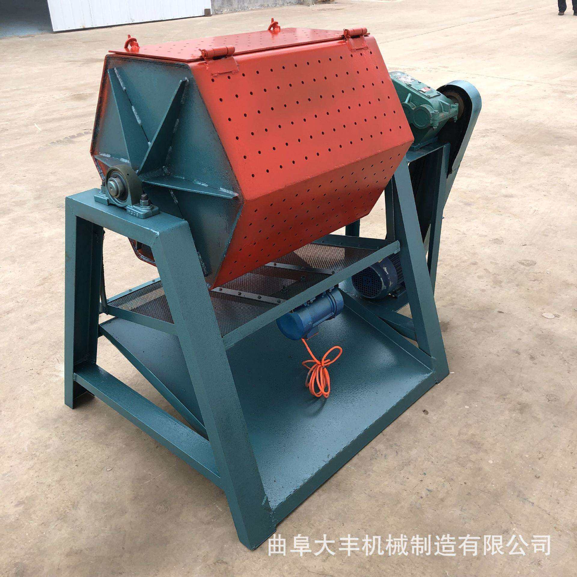 六角滚筒抛光机木质棒料批量磨光除毛刺机金属镀锌件磨光除油锈机