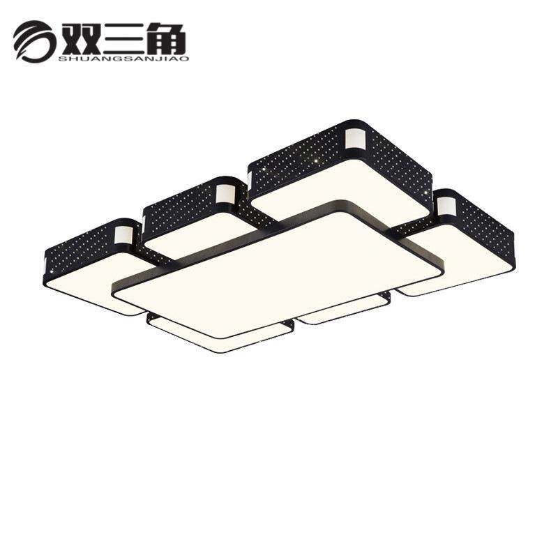 LED吸顶灯现代简约遥控大客厅灯卧室长方形餐厅天空之城工厂