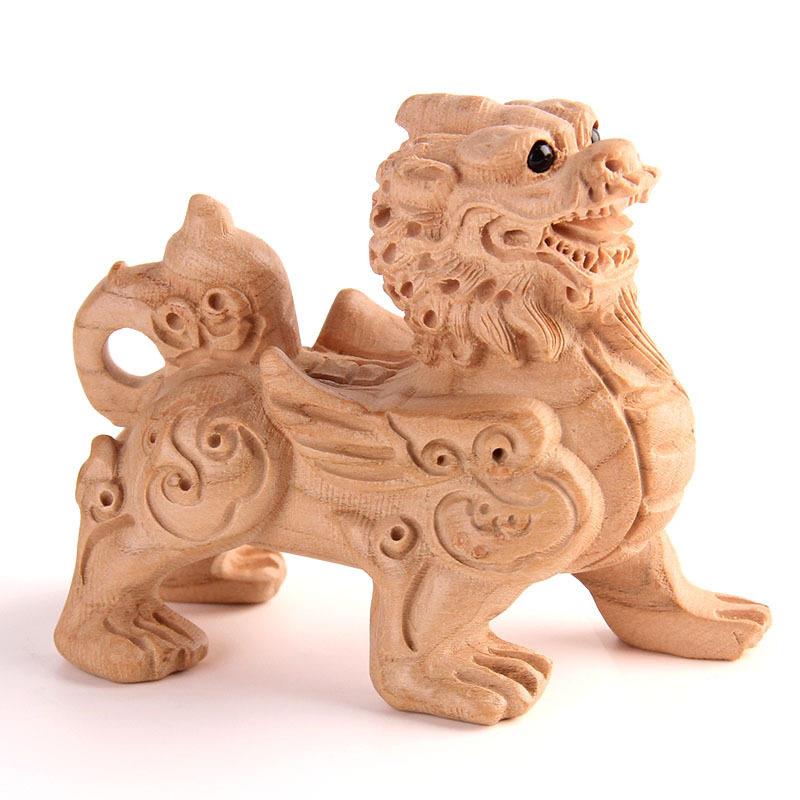 采购产品桃木皮绣饰品,木雕原木,实木皮绣,一对吸财,原木,整