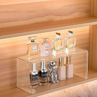 洗手间镜柜收纳盒轻奢风浴室柜配件隔板卫生间内透明化妆品置物架