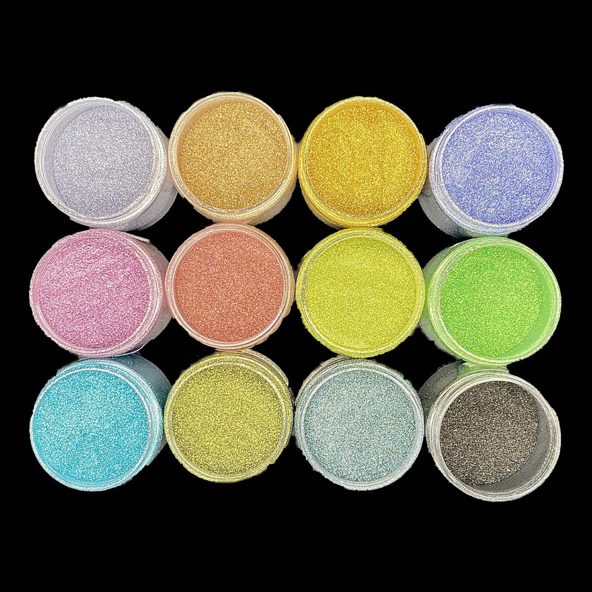 1粉12/葱粉镭射挤亮片金500u耐美甲超薄超细亮镭射粉美甲溶色