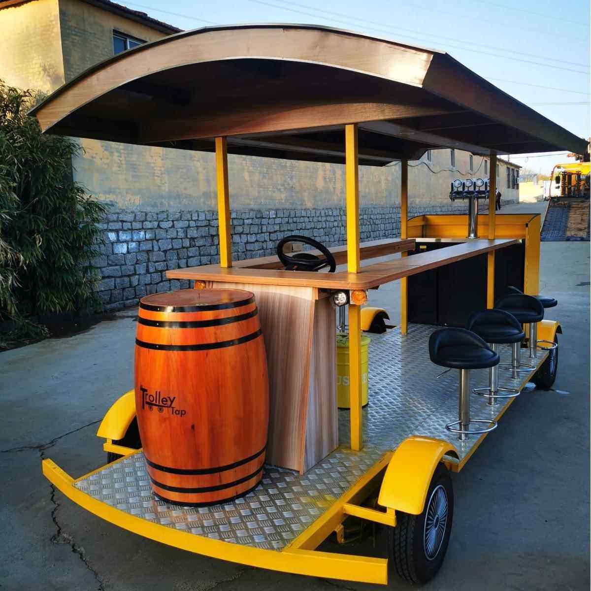 啤酒车多人骑行自行车移动酒吧车啤酒车景区健身观光骑行车派对车