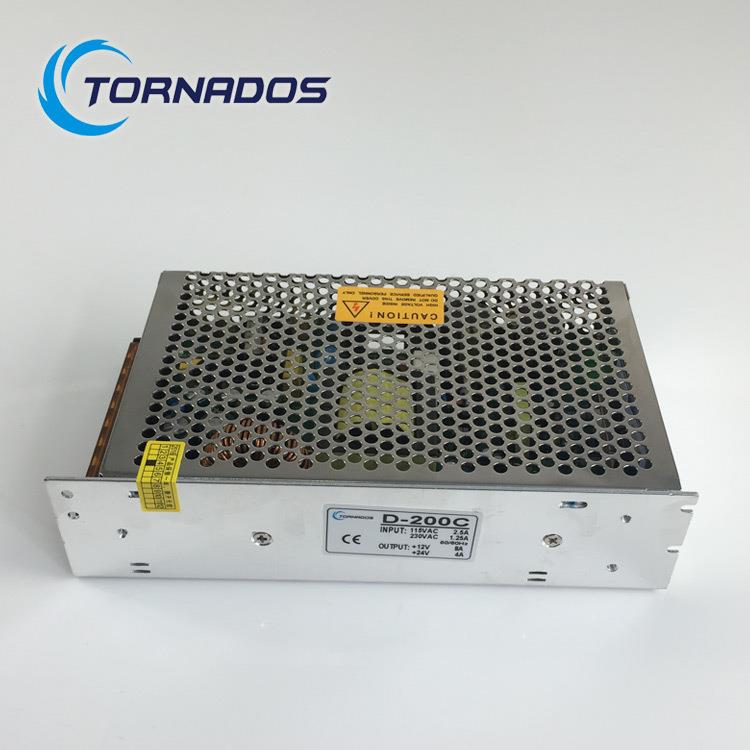 12v24v双路输出开关电源D-200C工业电机工控机械设备电源