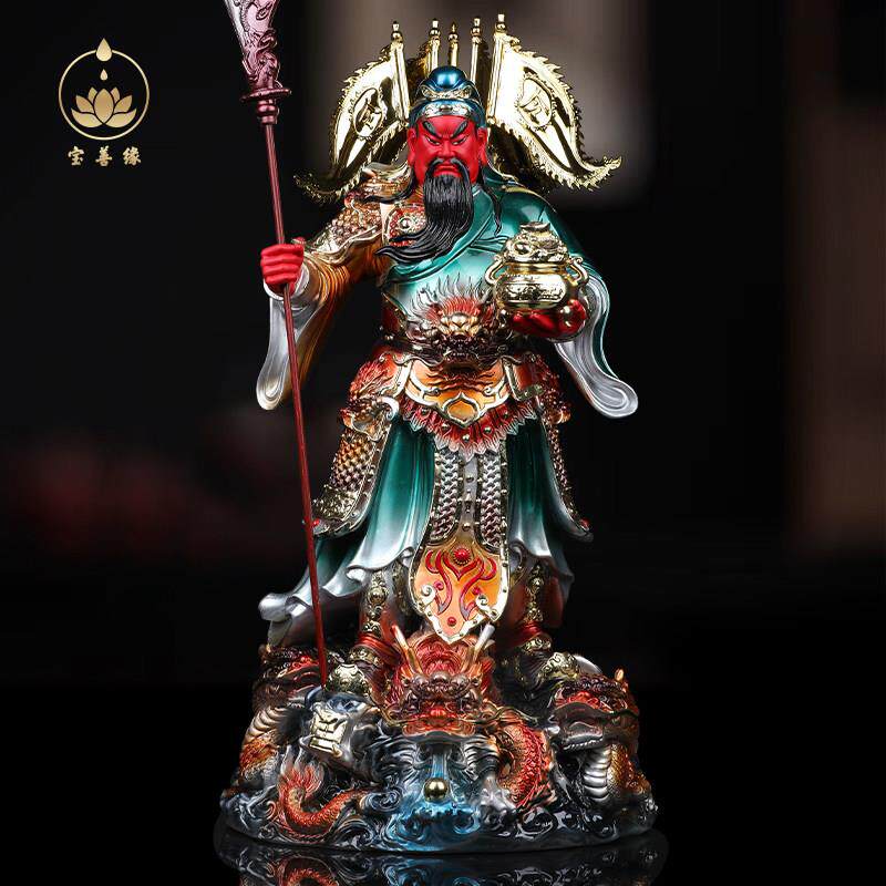 武财神关二爷佛像九龙关公神像关羽大像树脂公司店铺家用供奉摆件