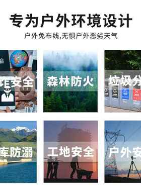 太阳能户外森林防全火SF-561语提示音器红外工人体感应报警器地安