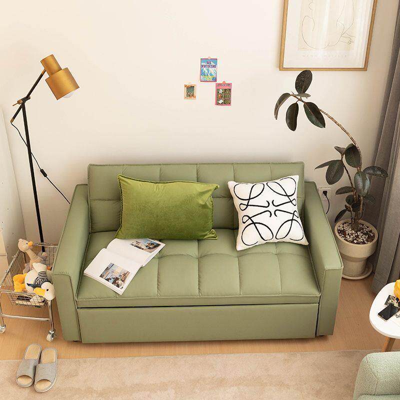沙发床沙发简约两用可折叠折叠奶油布艺沙发多功能小户型客厅双人