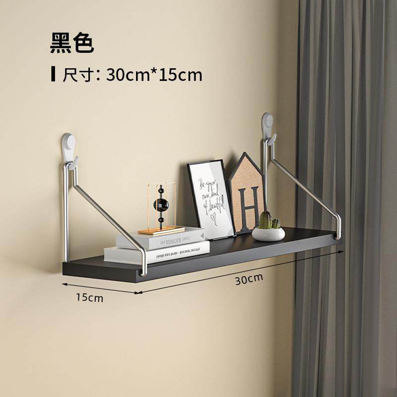 免打孔墙上置物架客厅墙面卧室花盆收纳架墙壁挂式隔板路由器架子