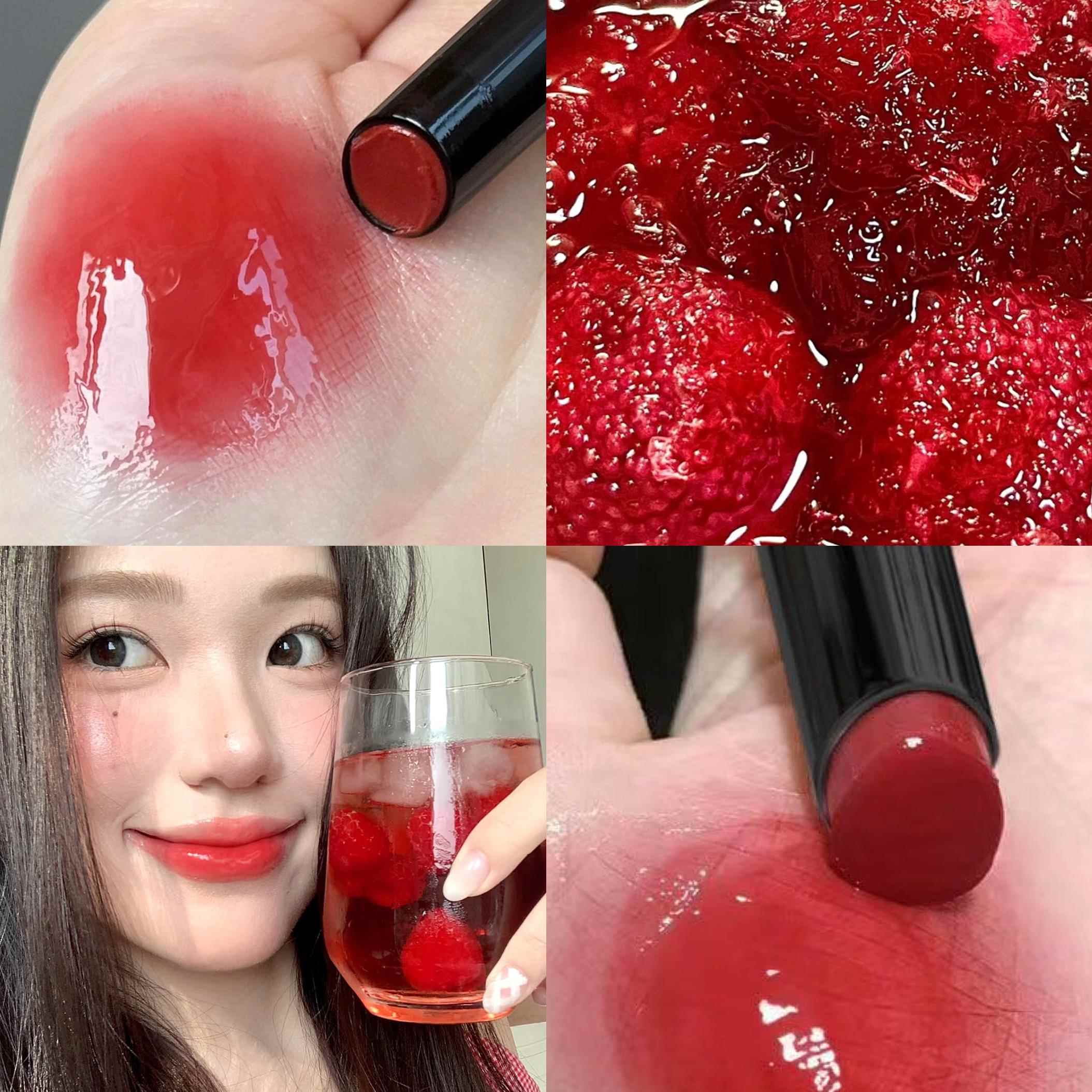 灰粉玫瑰唇冻唇蜜水光镜面口红不易沾杯不掉色自然显白持久伪素颜