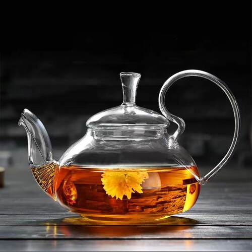 家用高硼硅玻璃花茶壶 高把带过滤泡茶壶 可电陶炉加热煮茶壶茶具
