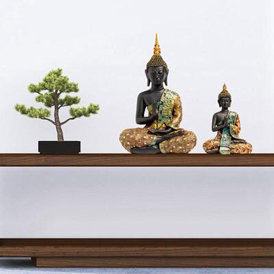 10/16cm Mini Buddha Statue Thailand Buddha Sculpture Green R