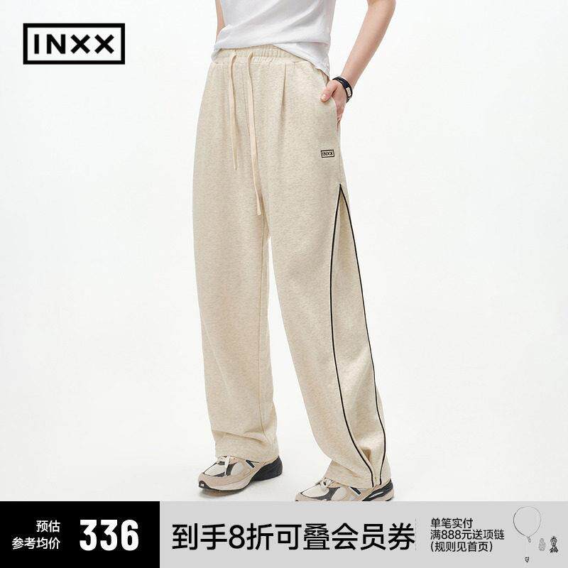 【INXX】简约休闲运动厚棉裤男潮牌直筒宽松束脚工装裤美式抽绳长