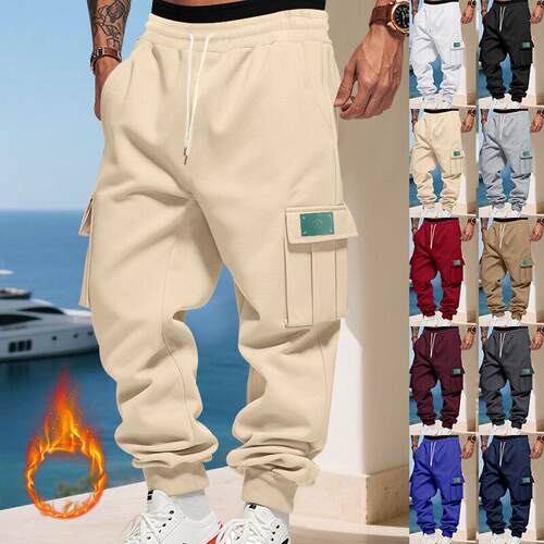 Men's pants, outdoor multi pocket workwear, leg binding