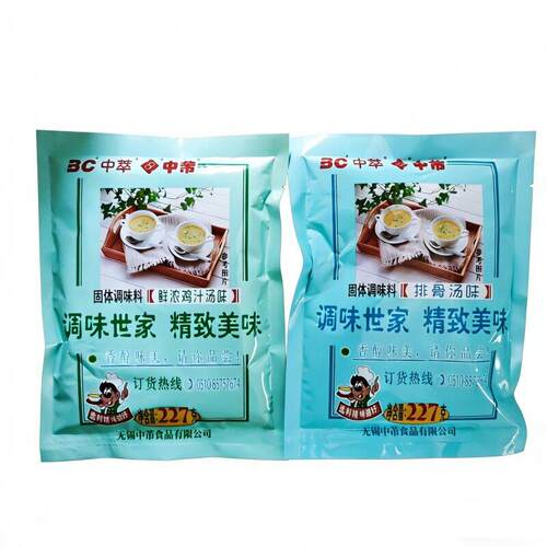 无锡BC中萃面鲜浓鸡汁汤味排骨汤味方便面固体调料包馄饨面条汤料