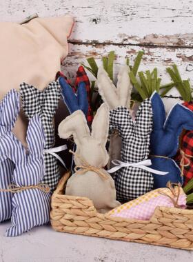 Hand Made Easter Bunny Ornaments Fabric Party Decoration