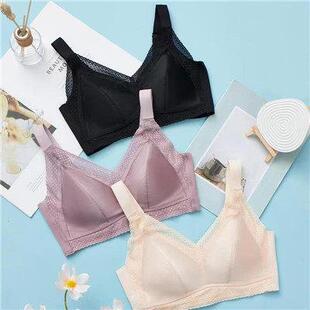 丰都A2147无线维护光泽丝绸肩带可调格纹内衣女士胸罩