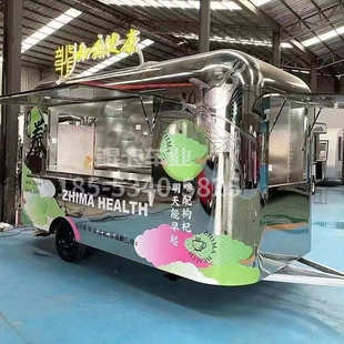 景区夜市餐车美食车户外商业街售卖车移动多功能电动不锈钢小吃车