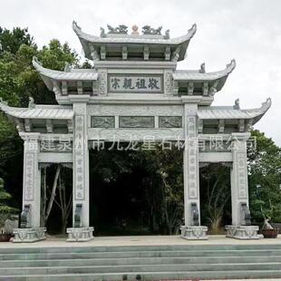 厂家石雕牌楼寺庙村庄三门石牌坊陵园大理石门楼古建山门牌坊