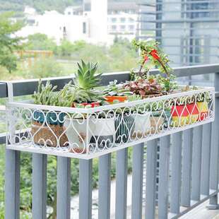 肉花架欧式 花盆架阳台 杆铁艺栏花多架子EEL防盗栏窗护壁挂悬挂式