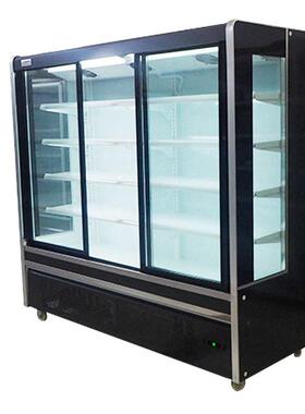 厂家三面玻璃水果蔬菜展示冷藏柜立式鲜花柜风冷直冷保鲜柜