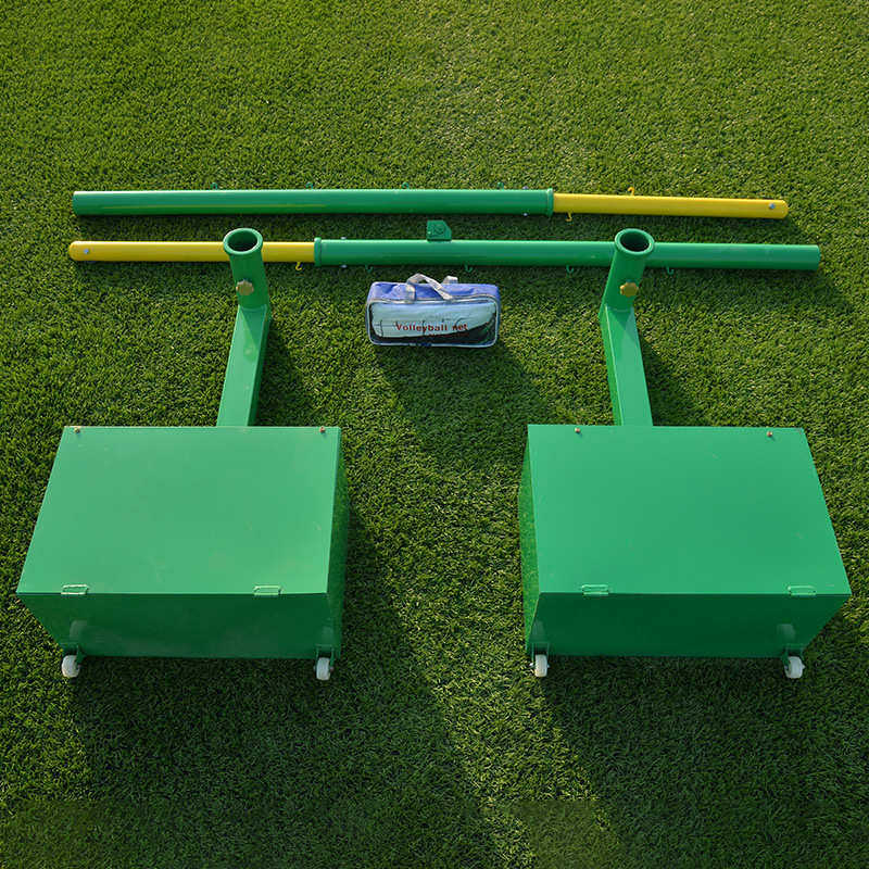 标准羽毛球网架移动式多功能气排球网架便携式羽毛球架排球柱通用