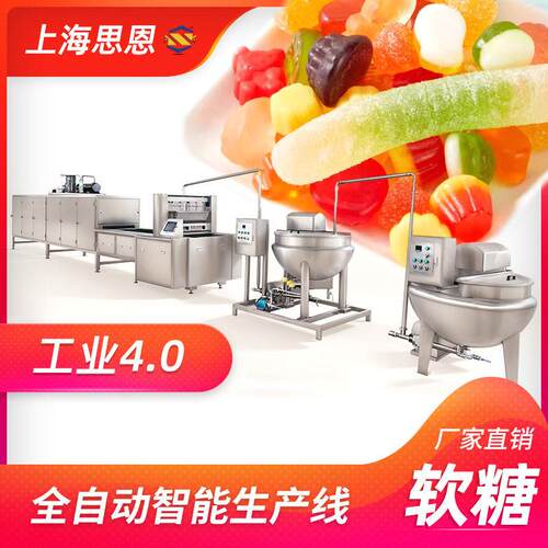 思恩软糖全自动生产线 维生素软糖 糖果浇注成型设备 果糖机