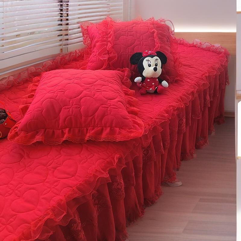 公主风飘窗垫套罩蕾丝窗台垫夹棉防滑榻榻米通用阳台铺垫万能盖布