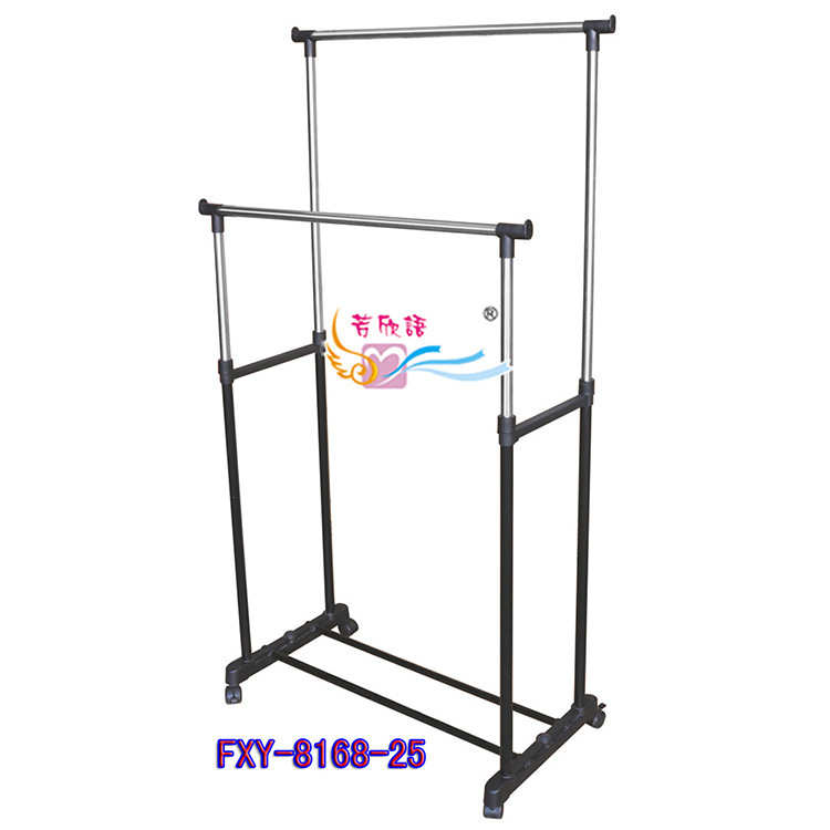 厂家直供 双杆晾衣架落地升降不锈钢户外晾晒架8168-25