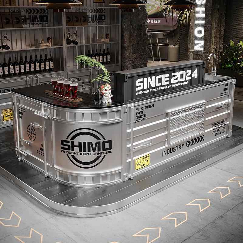 吧台收银柜台酒吧饭厅健身房超市网红潮店工业风前台店铺小型接待,商业/办公家具,收银台,淘宝优惠券,粉丝福利购,淘宝优惠卷