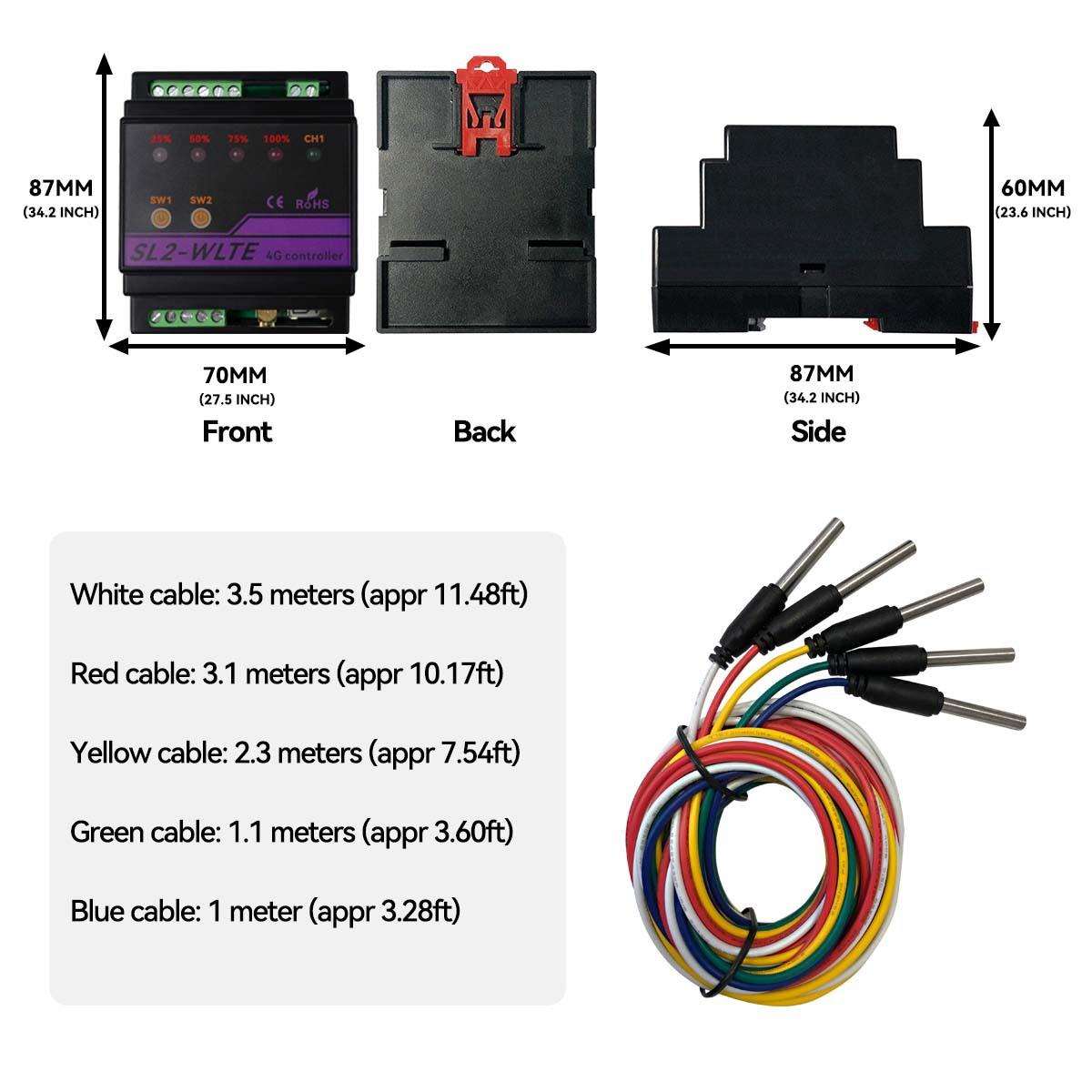 水位控制器4G网络APP电脑远程控制报警外贸英文防干烧二路输出