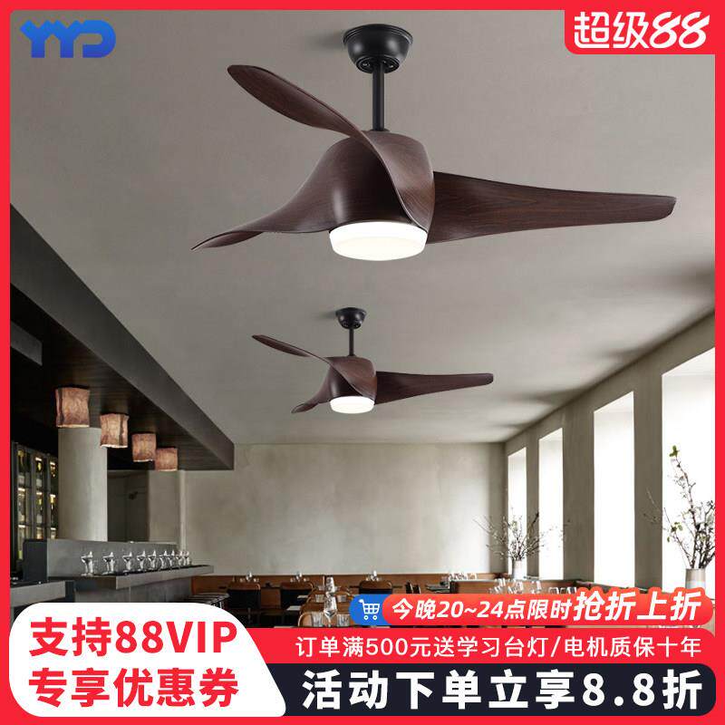 欧式风扇灯餐厅客厅家用吊扇灯一体带灯吊扇大风力覆古电风扇吊灯